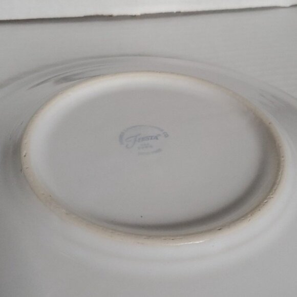 Fiestaware Fiesta Fall Leaves Acorn Ceramic Luncheon Plate 9" Classic Rim White - Picture 15 of 16